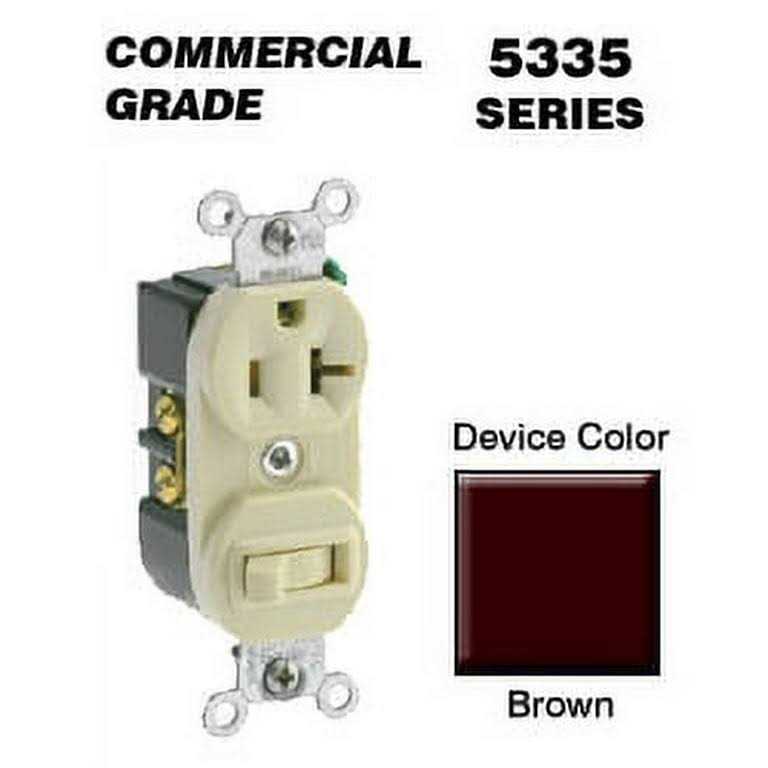 Leviton 5335-I Combination Toggle Switch / Duplex Receptacle - Image 3