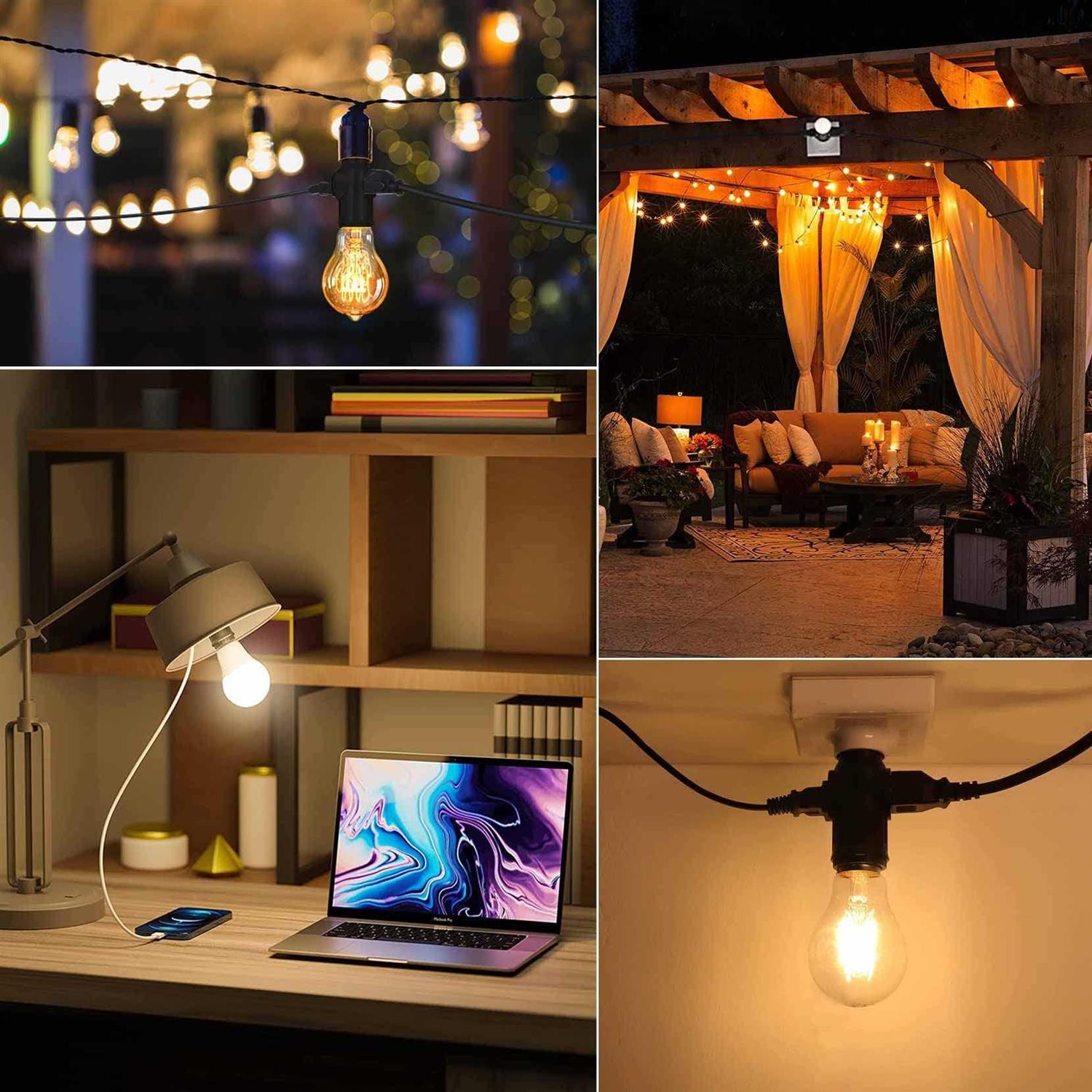 3 Prong Light Bulb Outlet Socket Plug Adapter Polarized Light Bulb Socket Converter - Image 3