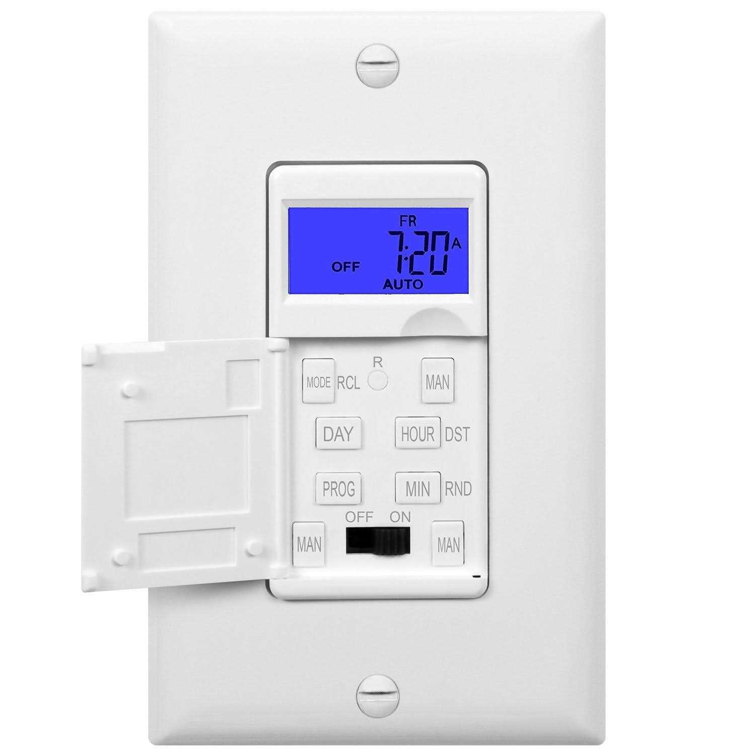 Enerlites 7-Day Digital In-Wall Programmable Timer Switch