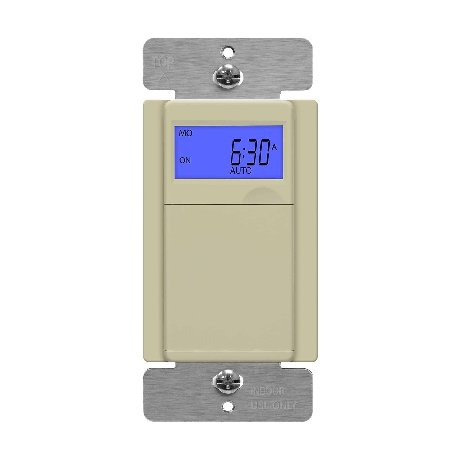 Enerlites 7-Day Digital In-Wall Programmable Timer Switch - Image 3