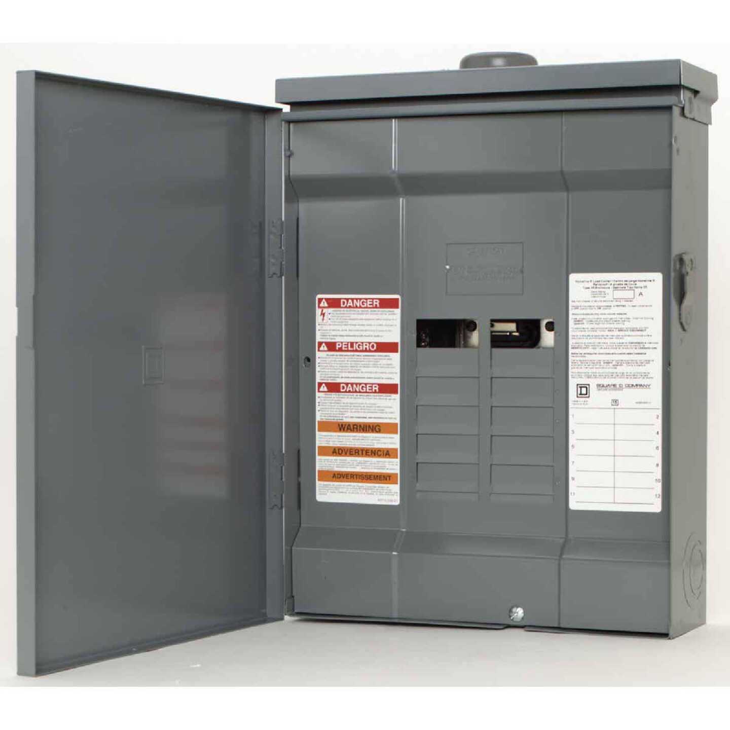 Square D HOM1224L125PRB Homeline 125-Amp 12-Space 24-Circuit Outdoor Main Lugs Load Center with Cover