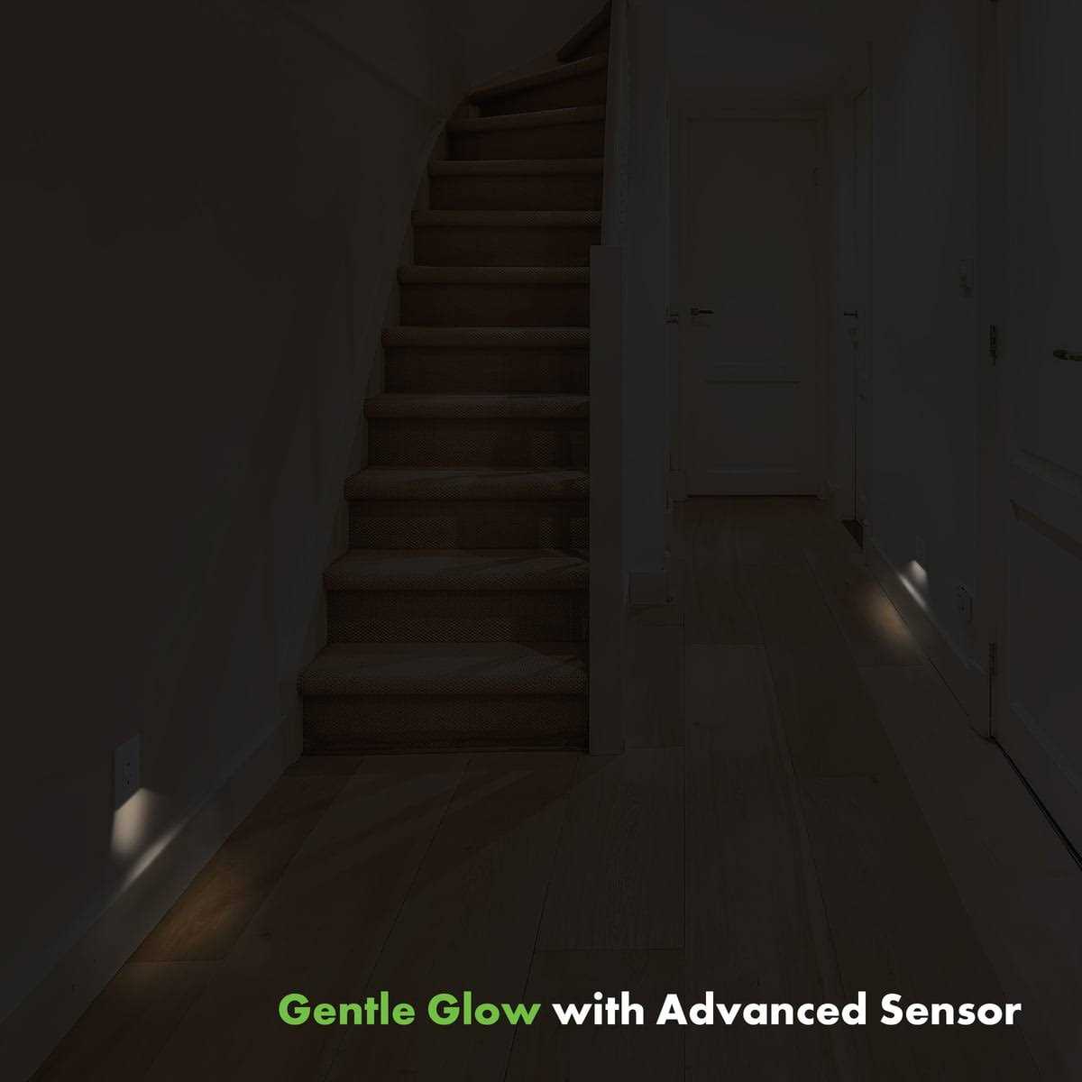 TOPGREENER 1-Gang Decorator/Rocker Outlet Plastic Screwless Midsize Wall Plate with Nightlight - Image 3