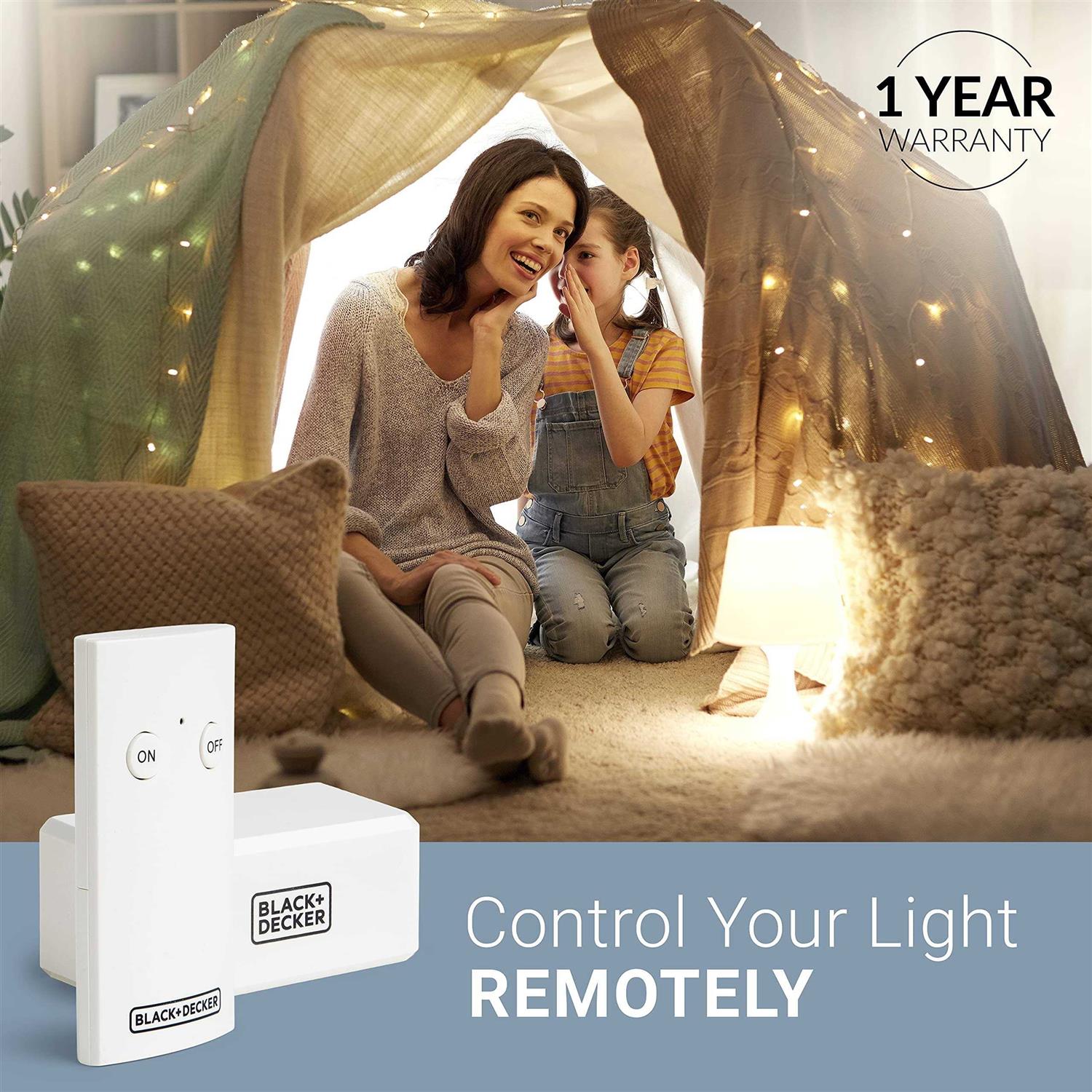 BLACK+DECKER Wireless Remote-Control Outlet 1 Polarized Outlet - Image 4