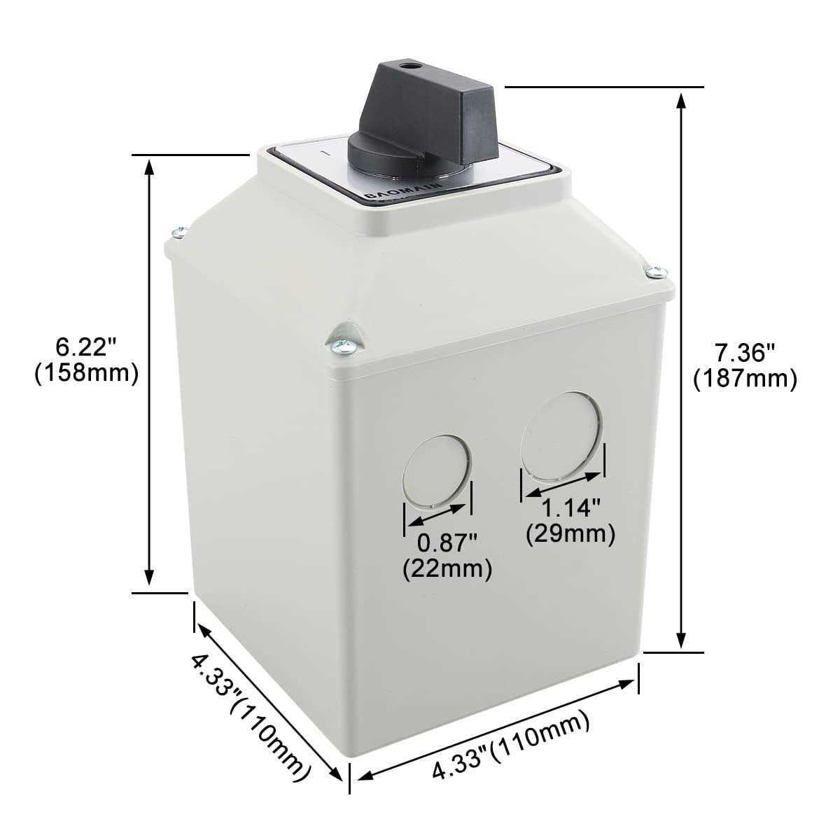Baomain Universal Rotary Changeover Switch SZW26-63/D303.3 with Master Switch - Image 5