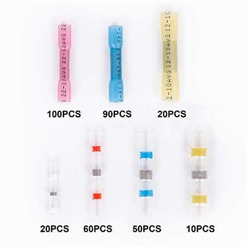 350PCS Solder Seal Wire Connectors Heat Shrink Wire Connectors Waterproof Insulated Electrical Terminals Kit Insulated Automotive Marine Electrical - Image 4