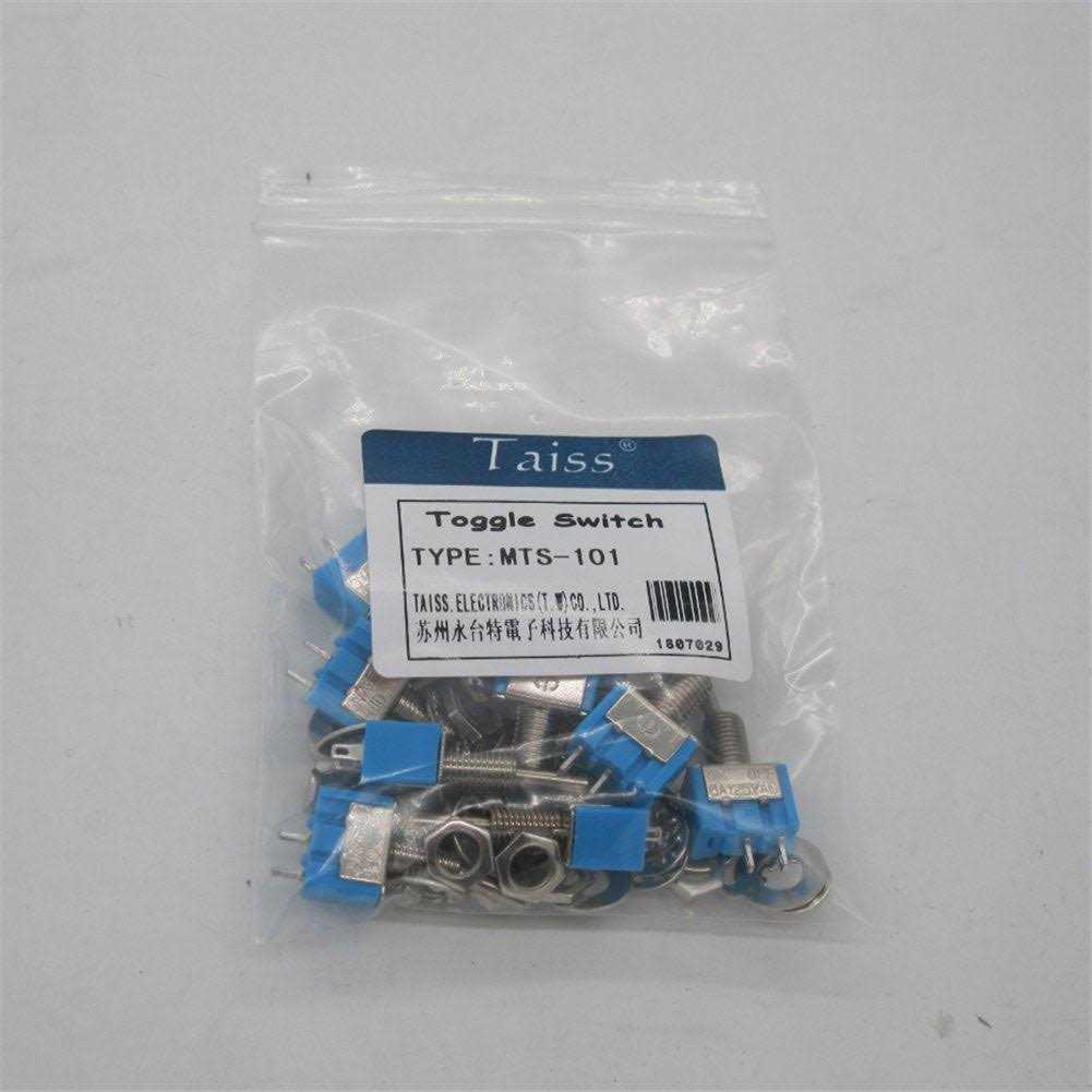 Taiss 10PCS SPST Mini Toggle Switch 2 Pin 2 Position ON/Off Miniature Toggle Switch 6A 125V MTS-101 - Image 2