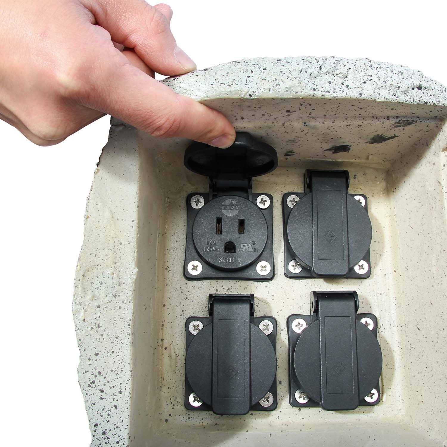 Vepotek Vtoiac1 Landscape Rock Outdoor Power Extension - Image 4