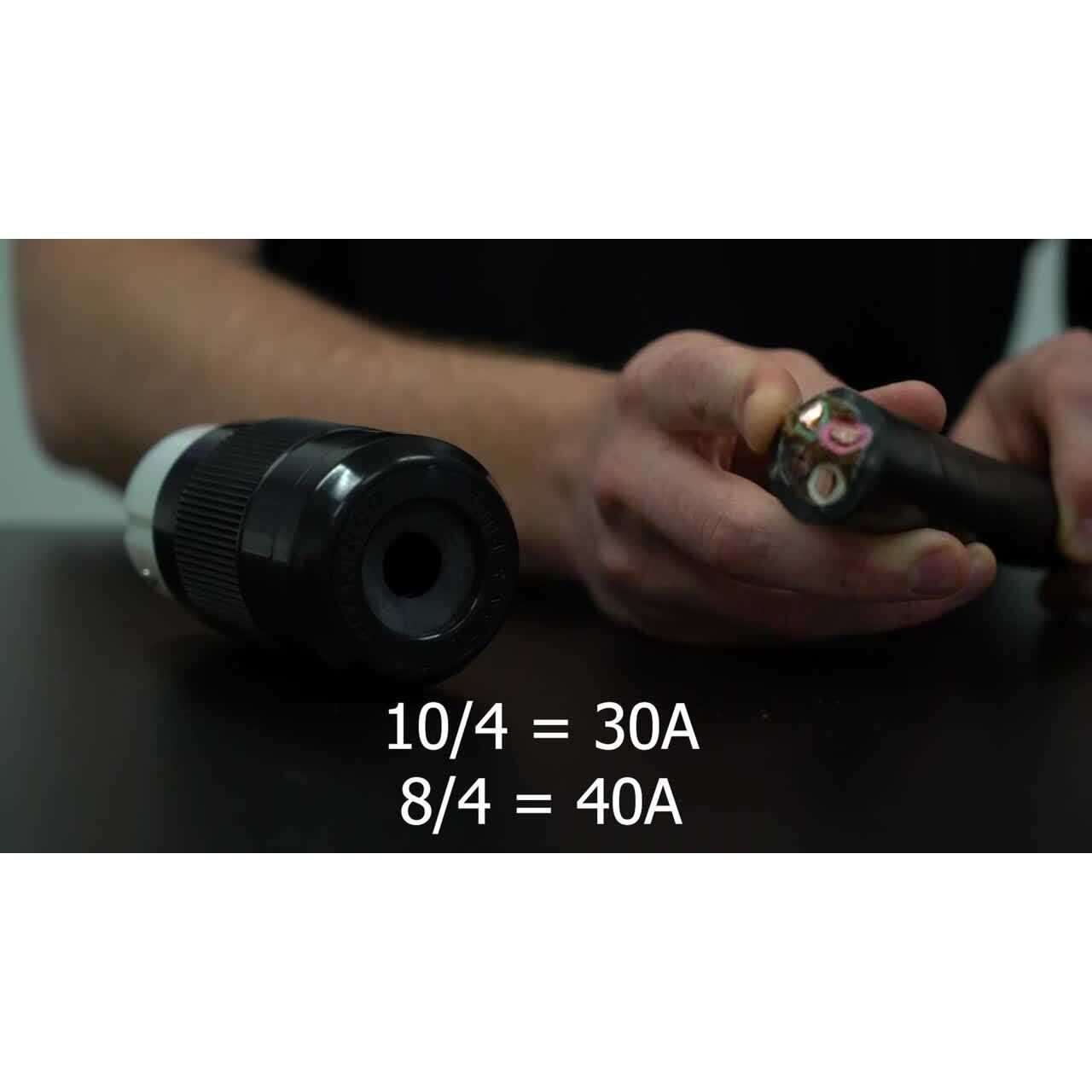 AC WORKS NEMA SS2-50R 50 Amp 125/250-Volt 4-Prong Locking Female Connector Assembly - Image 3