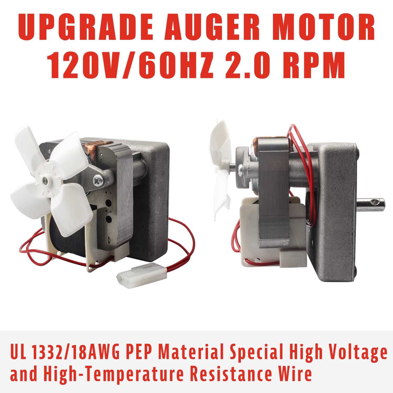 Upgraded 2.0RPM Auger Motor Replacement Parts for Traeger Pellet Grills & Pit Boss Pellet Grills & Camp Chef Smoker & Z Grills Pellet Smokers - Image 5
