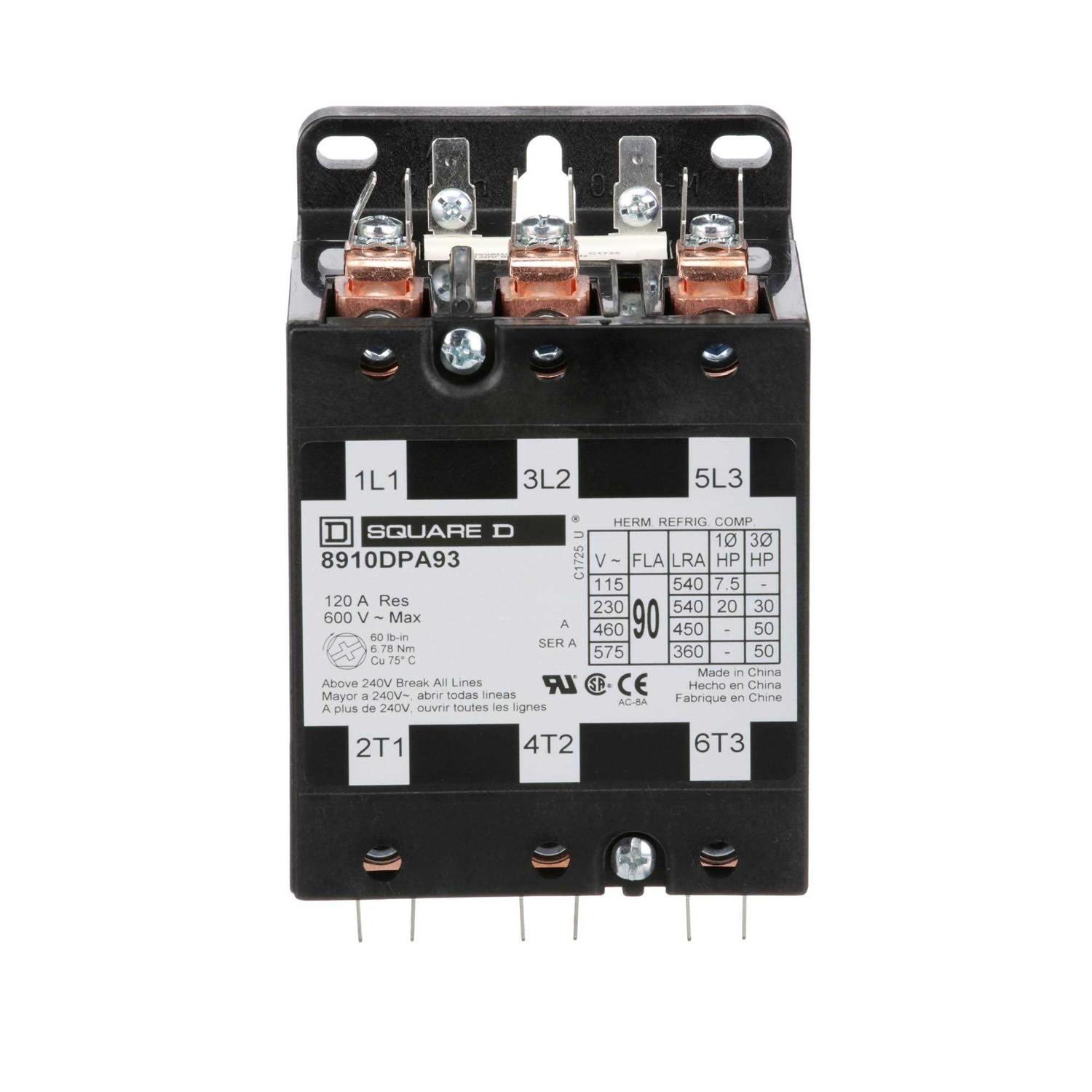 8910DPA93V02 Square D Definite Purpose Contactor - Image 5