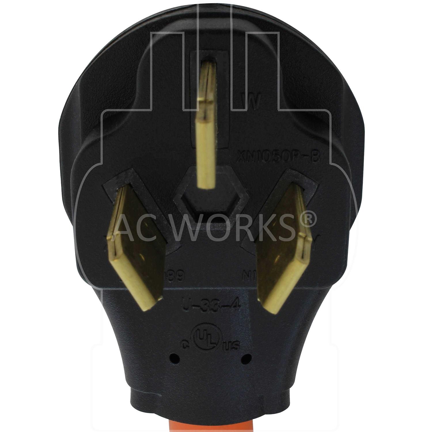 AC WORKS S1050cb620 50A Welder/ Range/ Dryer Plug to 6-15/20 Outlet 20A Breaker - Image 4