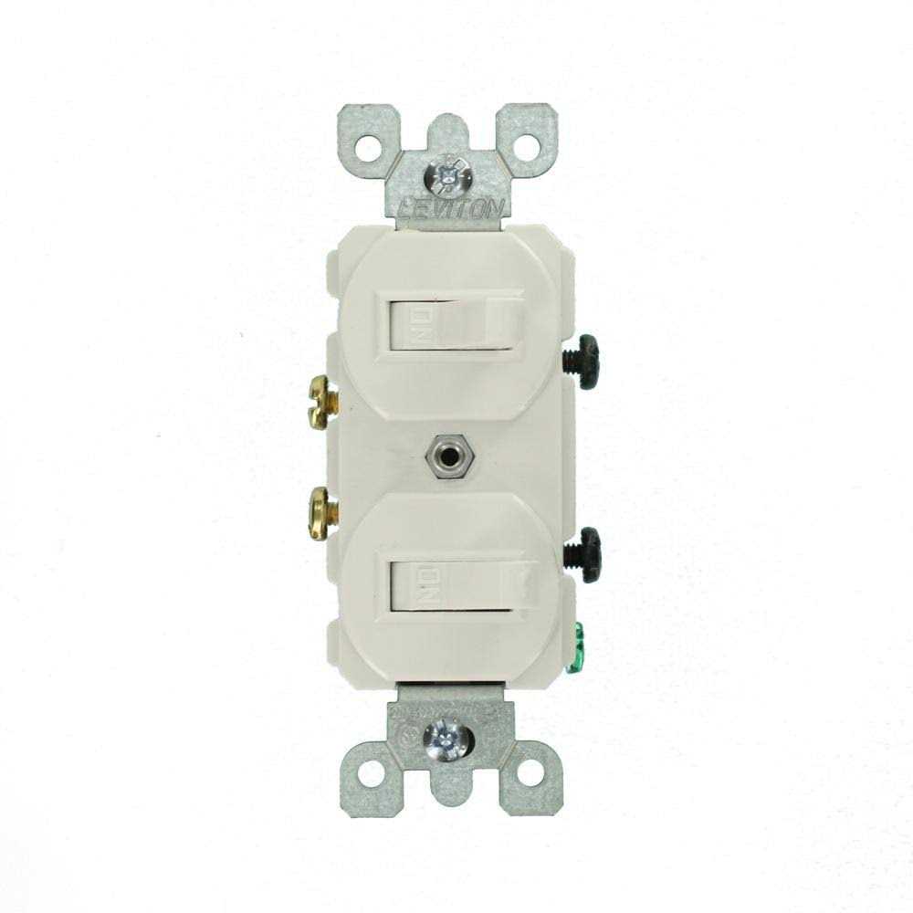 Leviton 5334-W Single-Pole Duplex Style Switch Combo - Image 3