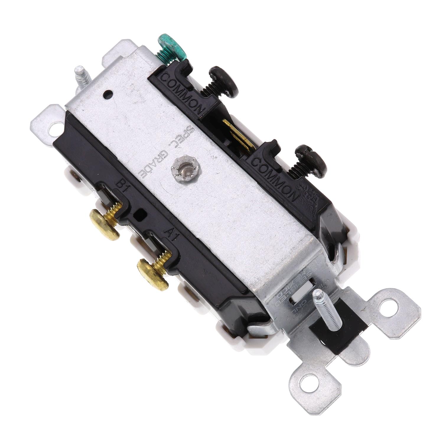 Leviton 5334-W Single-Pole Duplex Style Switch Combo - Image 4