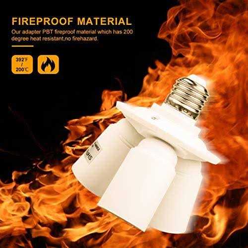 Toplimit 3 in 1 Standard LED Light Bulb Lamp Socket Adapter Splitter Heat-resistant PBT E26 and E27 86V-240V Light Socket Splitter - Image 4