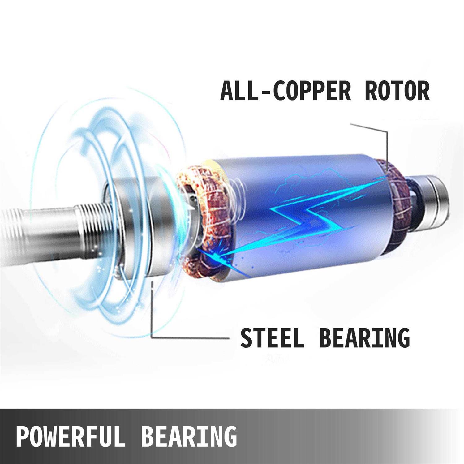 VEVOR Air Cooled Spindle Motor ER20 Cnc Spindle Milling Motor 2.2KW Spindle Motor 24000 Rpm 400 Hz for Cnc Router Engraving Milling Grind - Image 4