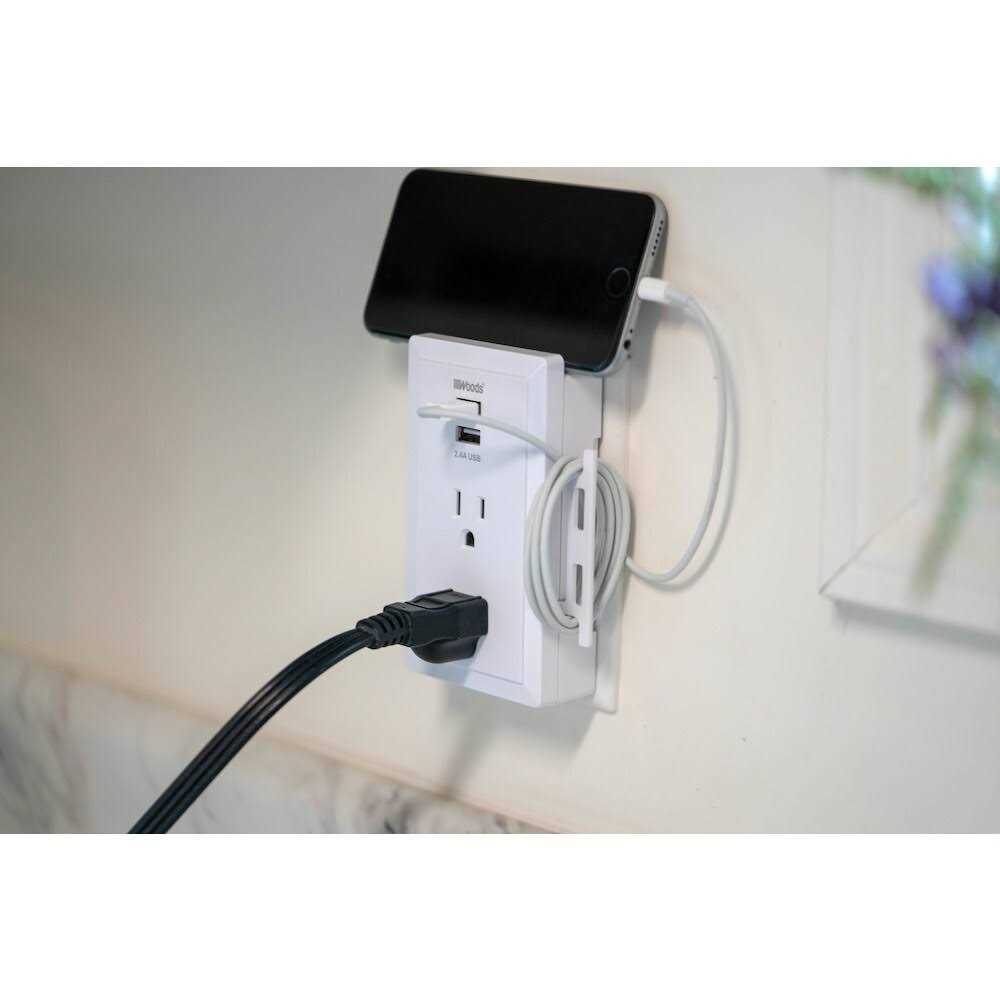 Woods 2 Outlet/2 USB Wall Tap 41230 - Image 3
