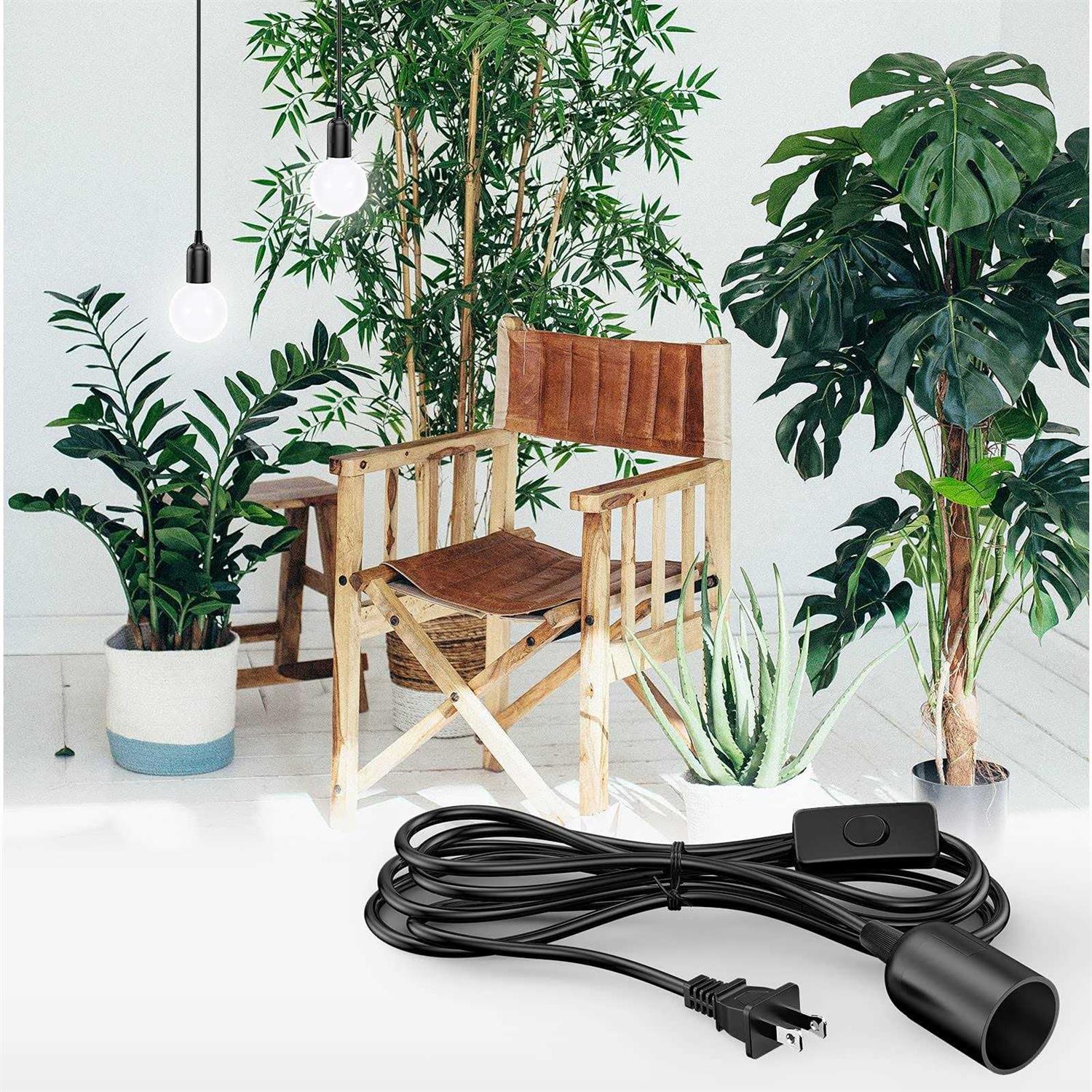 AryaLight 15 ft Hanging Lantern Cord Off Switch E26 E27 Socket Plug-in Pendant Light - Image 3