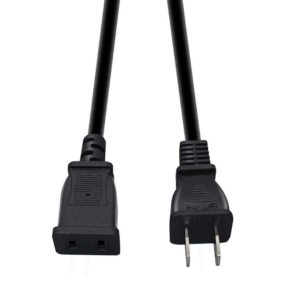 Toptekits USA Outlet Saver Power Extension Cord Cable 125v 10a 2-Prong 2 Outlets for Nema 5-15p to Nema 5-15R,nice Short Little Extension - Image 5