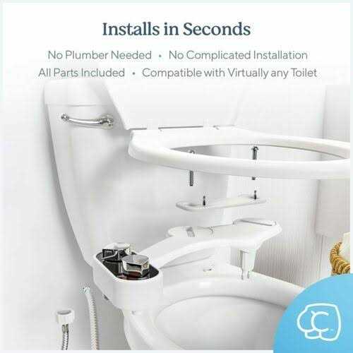 Clear Rear Bidet Attachment for Toilet - Get a Splash of Freshness w/Our Self-Cleaning Bidet - Dual Nozzle Toilet Bidet Attachment w/Adjustable - Image 5