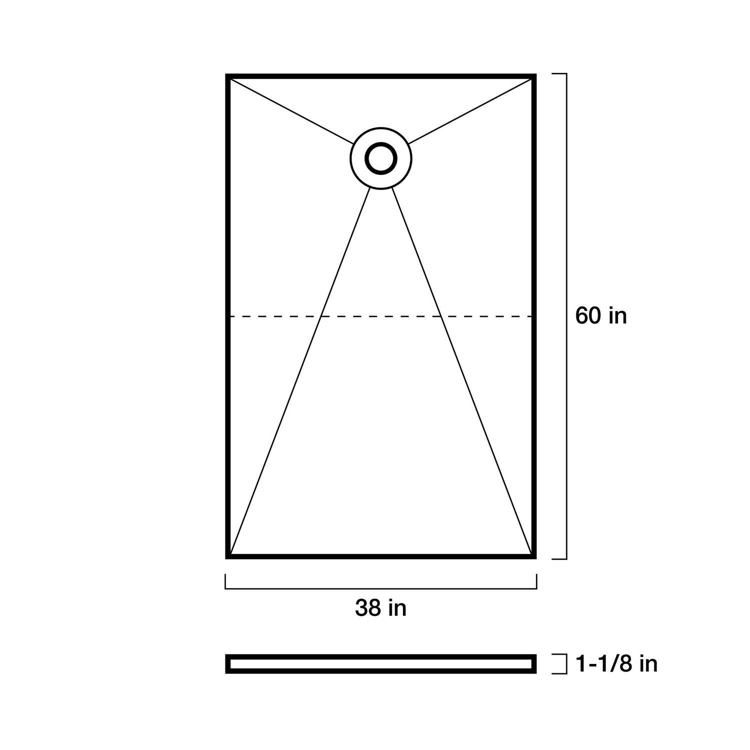 Kerdi-Shower Tray 38 x 60 Off-Center Drain - Image 5