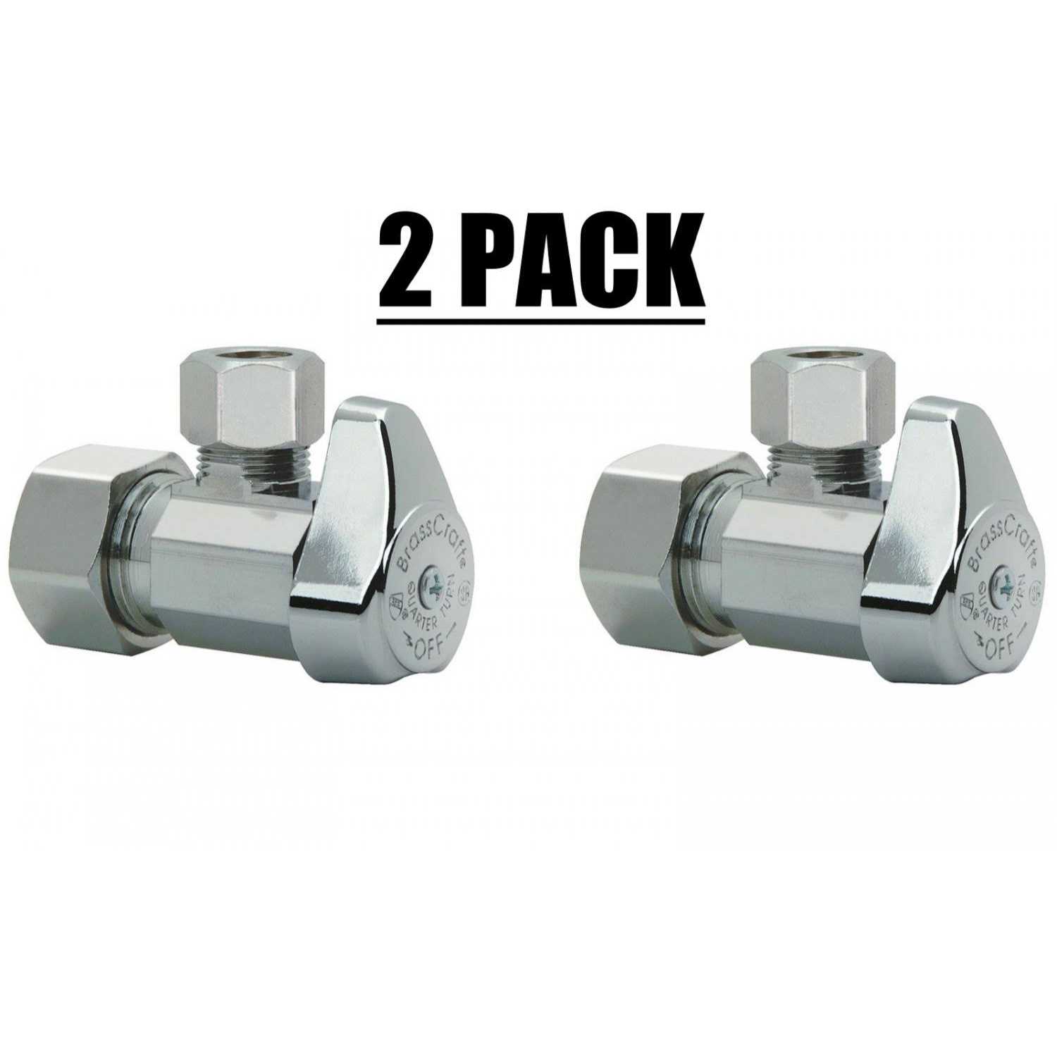 Brasscraft 1/2 in. Compression x 3/8 in. Compression Brass Angle Stop Valve - Image 5