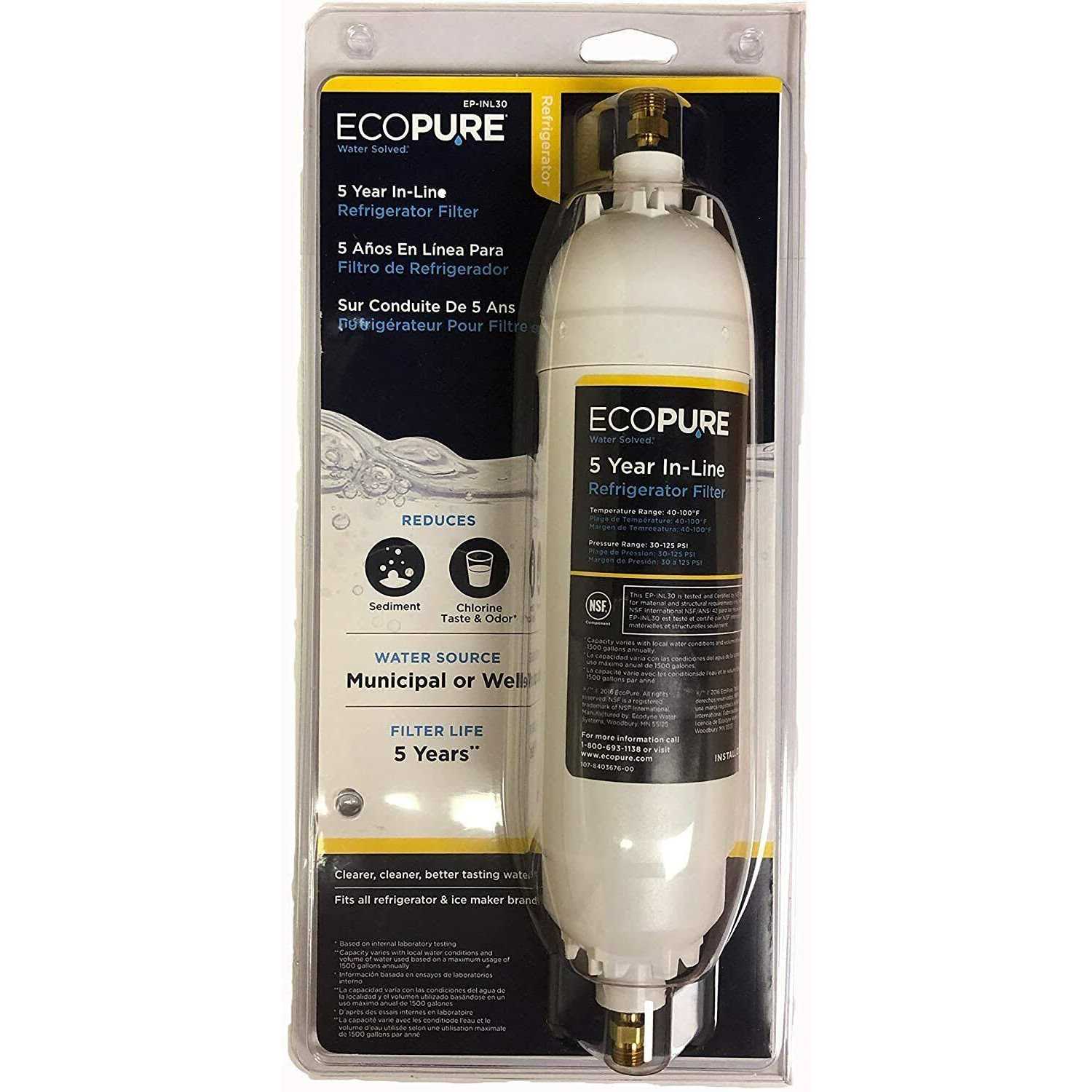 Ecopure 5-Year In-Line Refrigerator Filter - Image 2