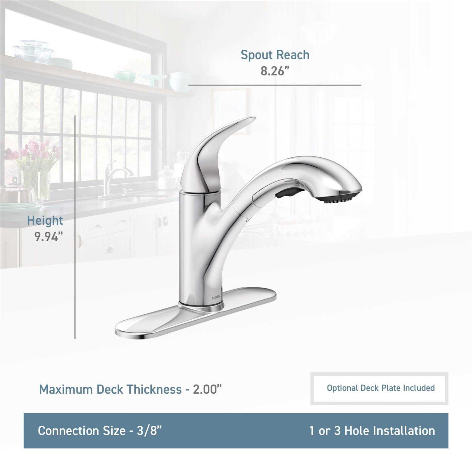 Moen One-Handle Pullout Kitchen Faucet 87039 - Image 4