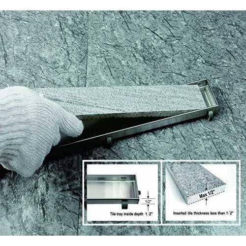 Neodrain Linear Shower Drain with Tile Insert Grate - Image 5