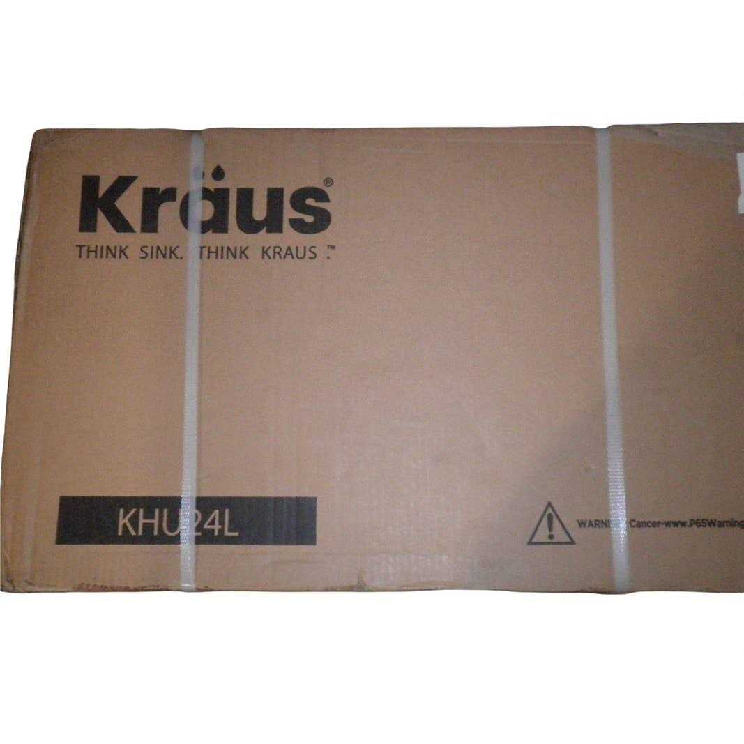 Kraus Pax Zero-Radius 24in. 18 Gauge Undermount Single Bowl Stainless Steel Laundry and Utility Sink KHU24L - Image 5