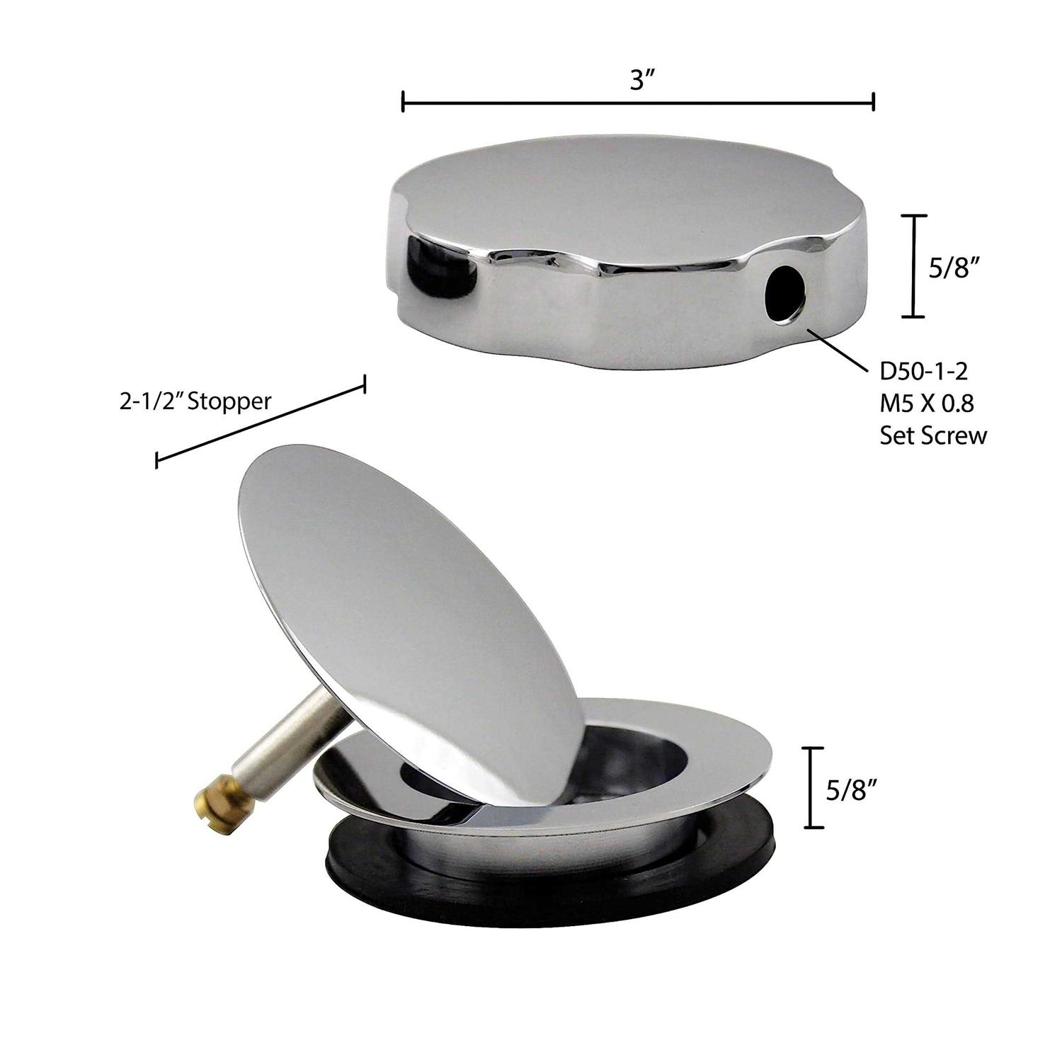 Westbrass European Style Trim for Cable Drive Bath Waste D50TE - Image 3