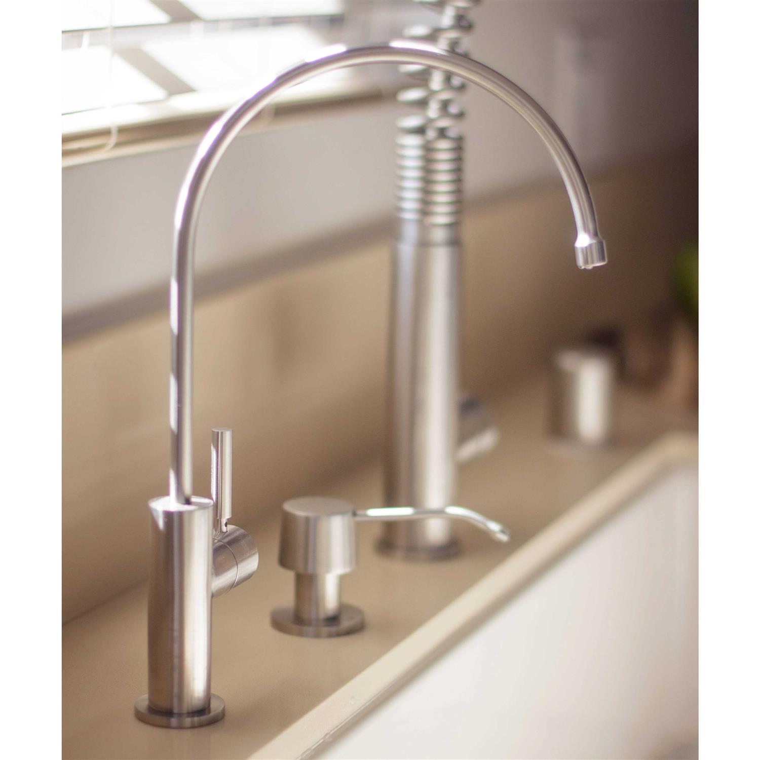 ALFI brand AB5008-BSS Solid Brushed Stainless Steel Drinking Water Dispenser - Image 3