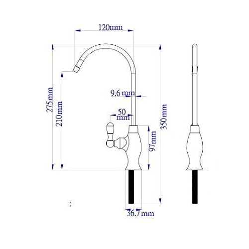 Water Filter Tec NSF Certification Lead-Free Water Filtration Reverse Osmosis Faucet Advanced RO Tap for Drinking - Image 4