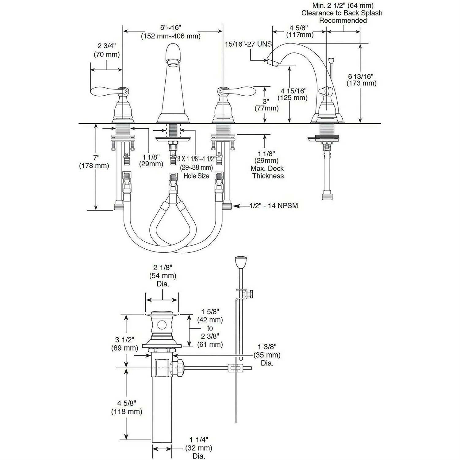 Delta Windemere Two-Handle Widespread Bathroom Faucet - Image 2