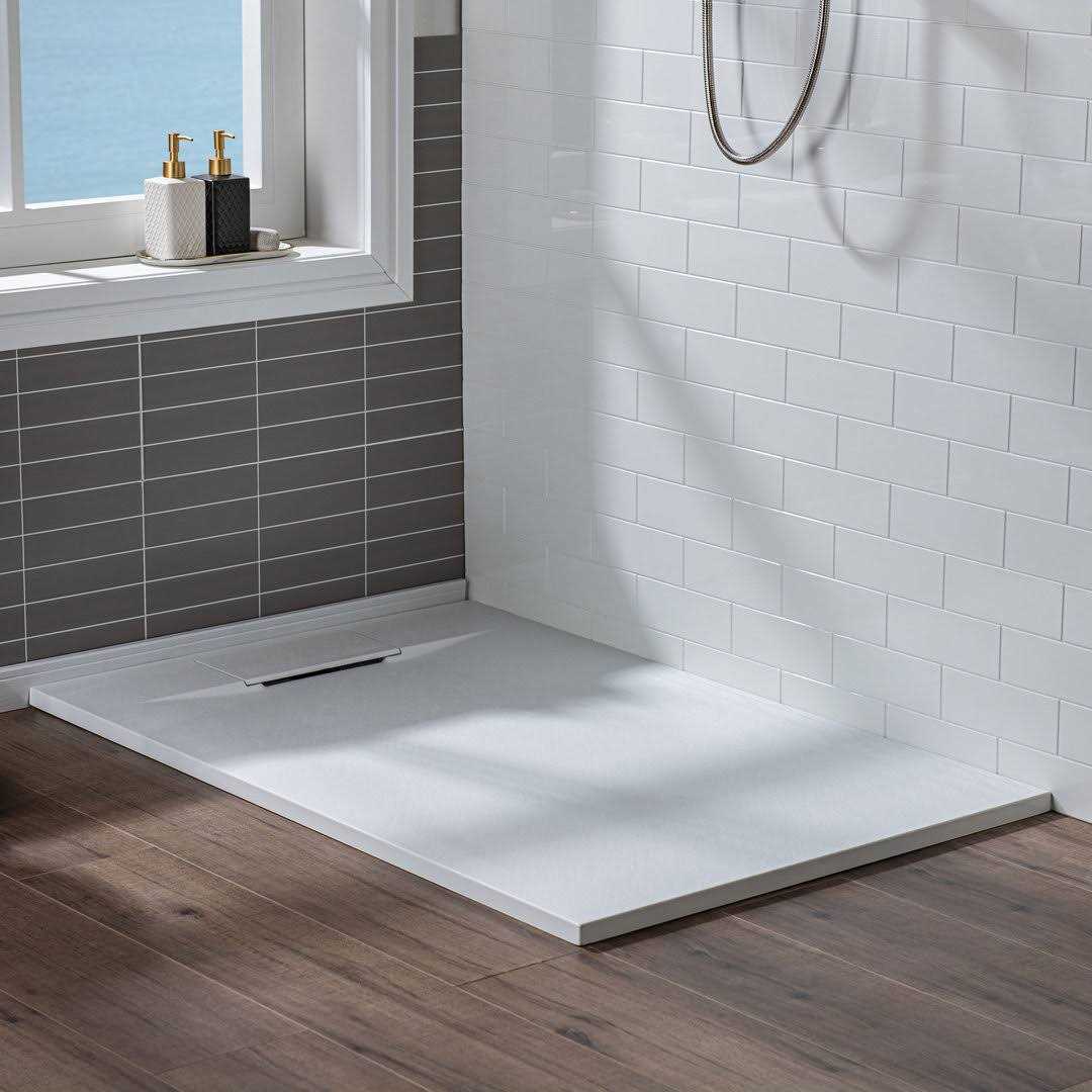 WOODBRIDGE 60 in. L x 32 in. W Alcove Zero Threshold Shower Pan Base with Left/Right Drain - Image 5
