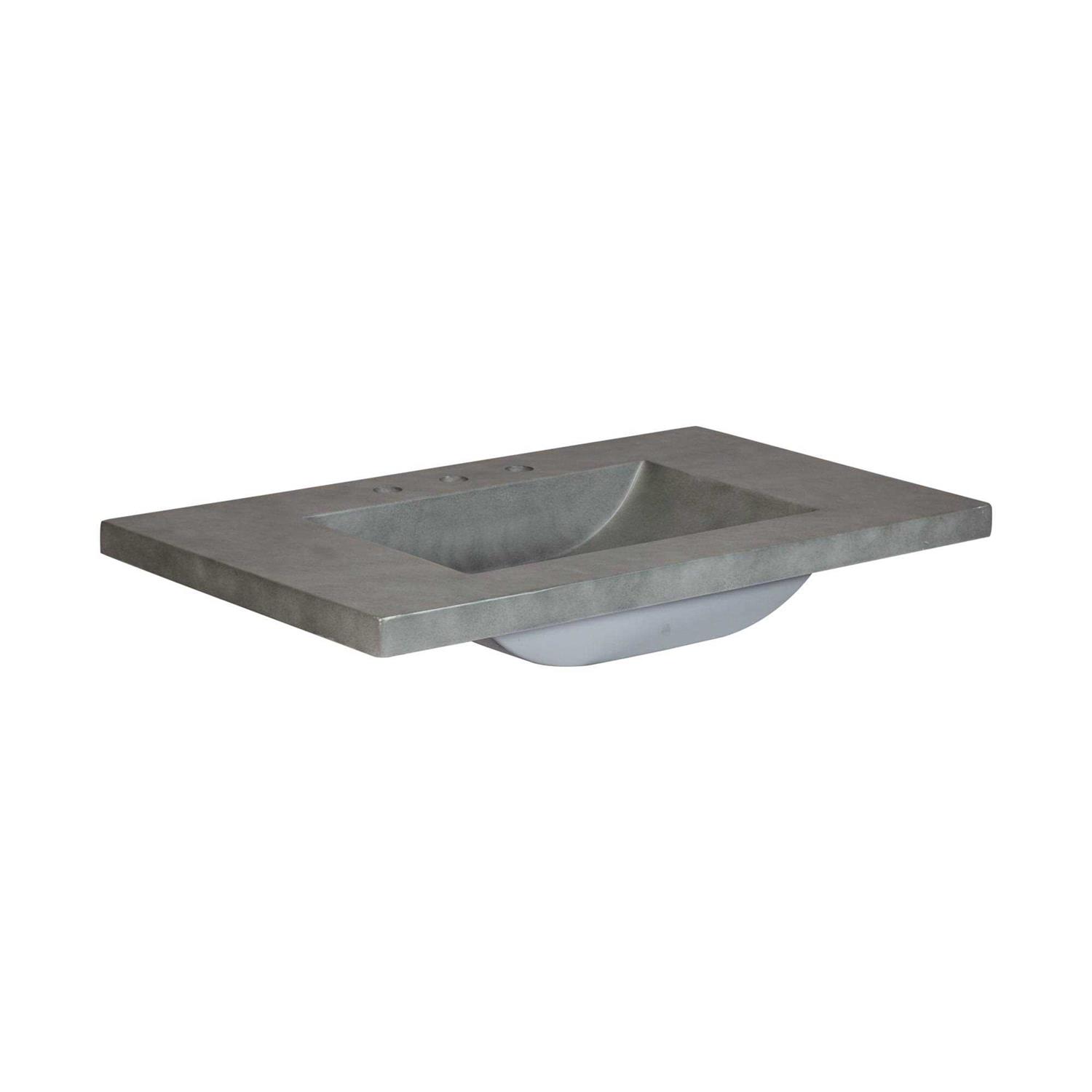 Agh Deco Single Bathroom Cement Vanity Sink Top - Image 4
