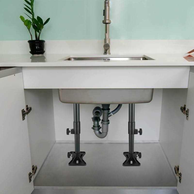 Undermount Sink Support Repair Brackets YMOBBU Undermount Sink Repair Kit System Kitchen Sink Adjustable Brackets - Image 4