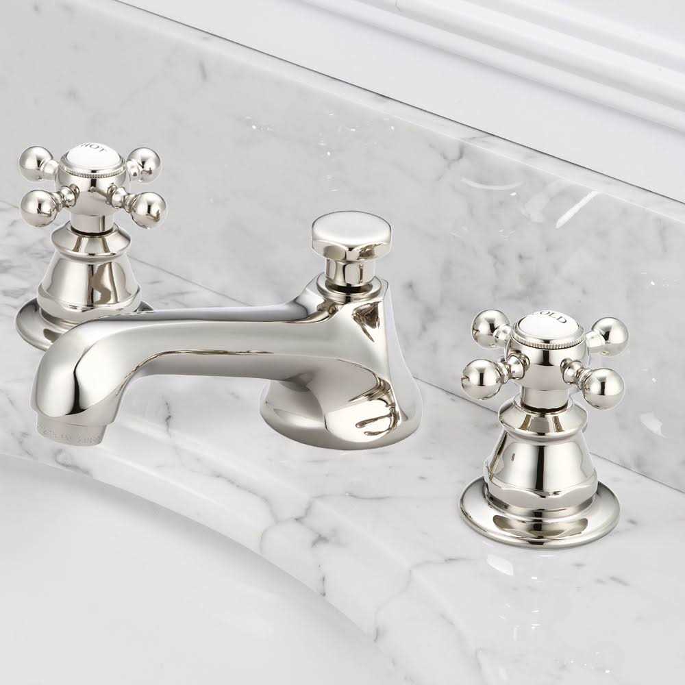 Water Creation American 20th Century Classic Widespread Lavatory Faucet with Pop-Up Drain - Image 3