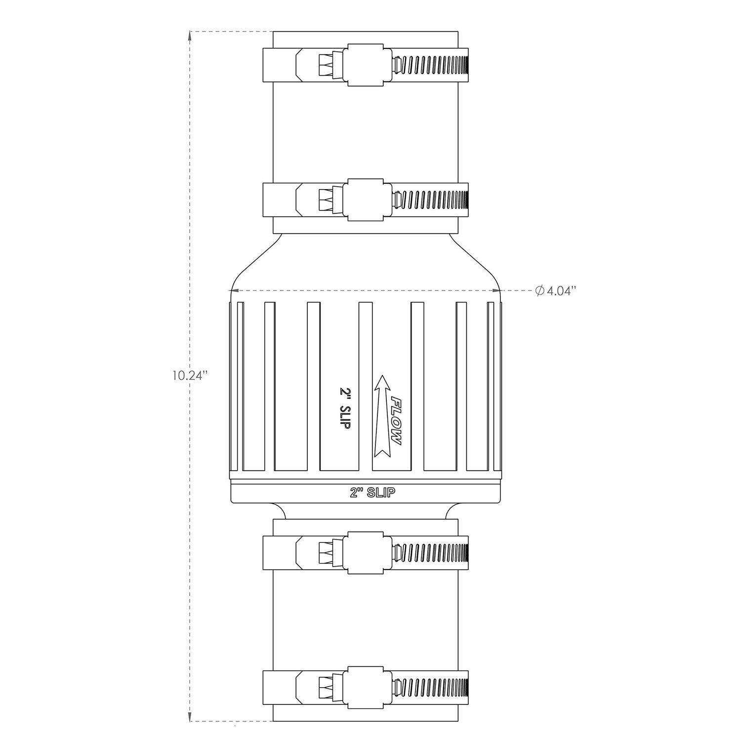 PumpSpy 2 in. Silent Clear Sewage or Sump Pump Check Valve - Image 3