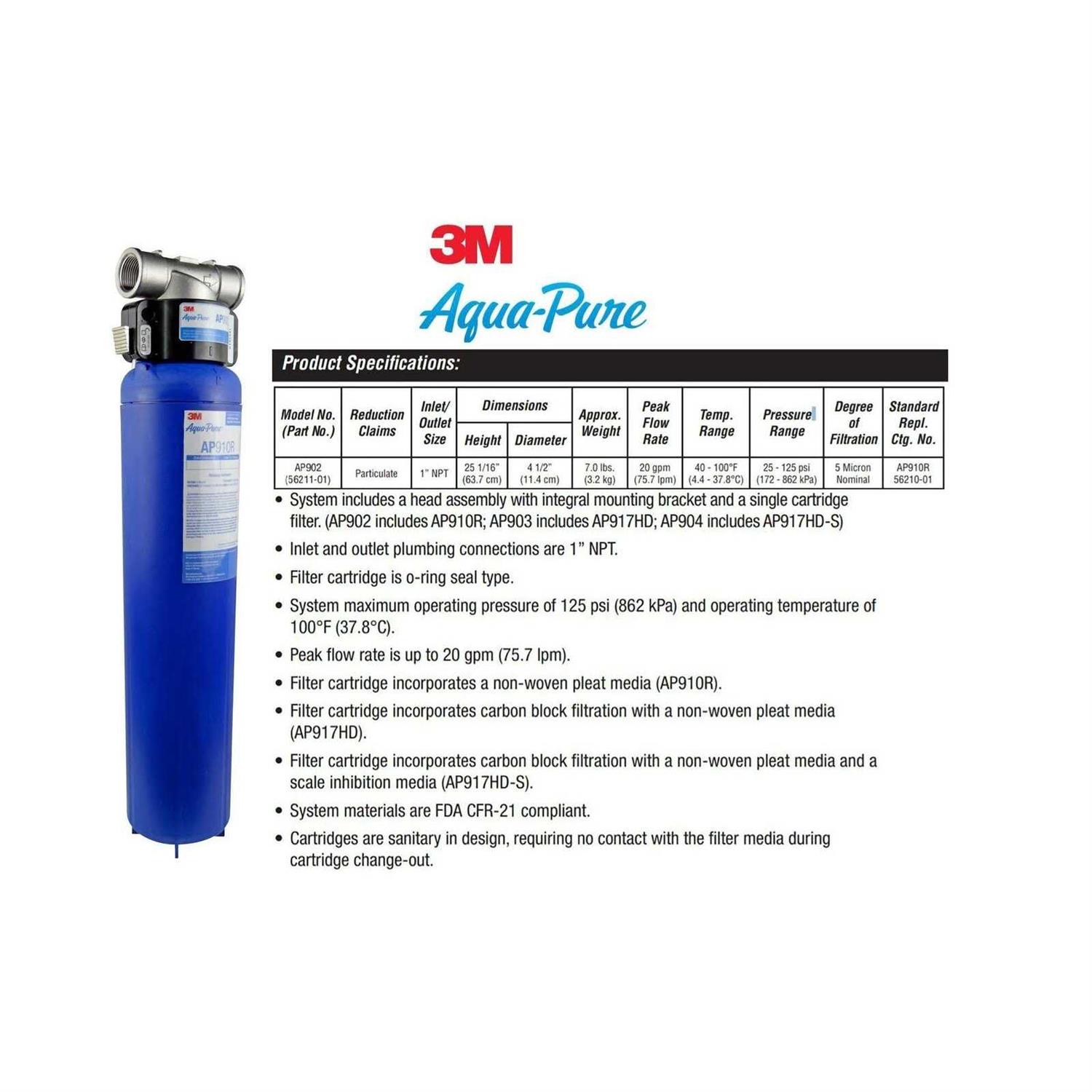 3M Aqua-Pure Whole House Water Filtration System AP902 5621101 - Image 3