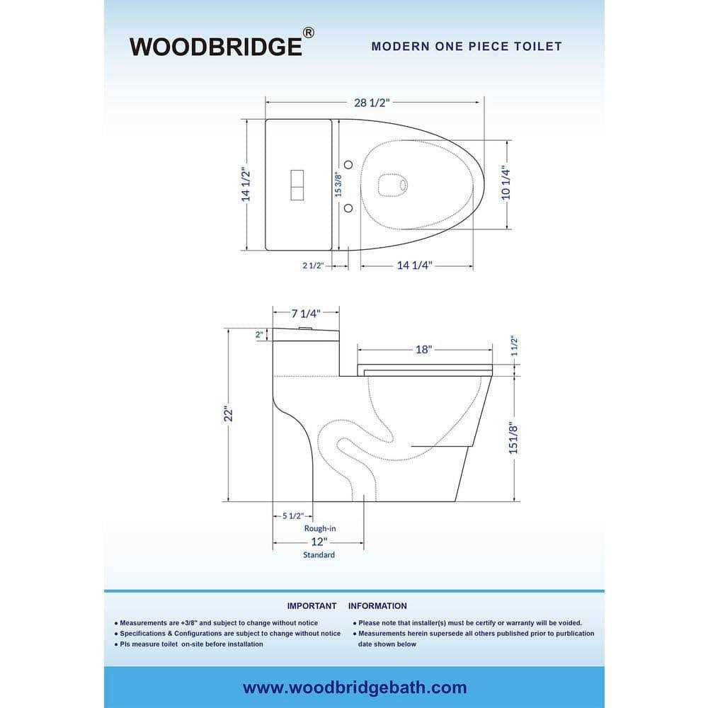 WOODBRIDGE 1-piece 1.28 GPF Conserver High Efficiency Dual Flush All-in-One Toilet with Soft Closed Seat Included in White - Image 5