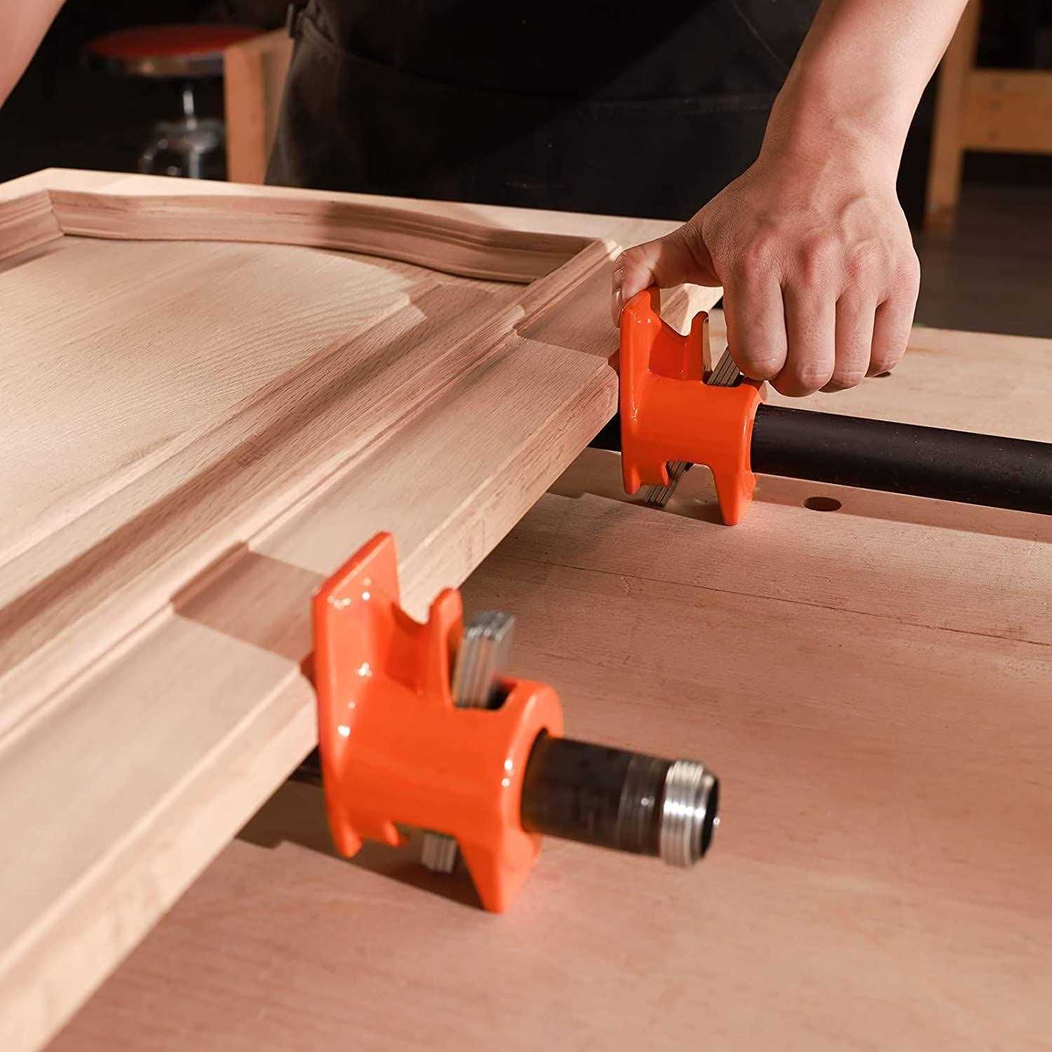 PONY 2-Pack Wood Gluing Pipe Clamp Fixture Black Pipe - Image 5