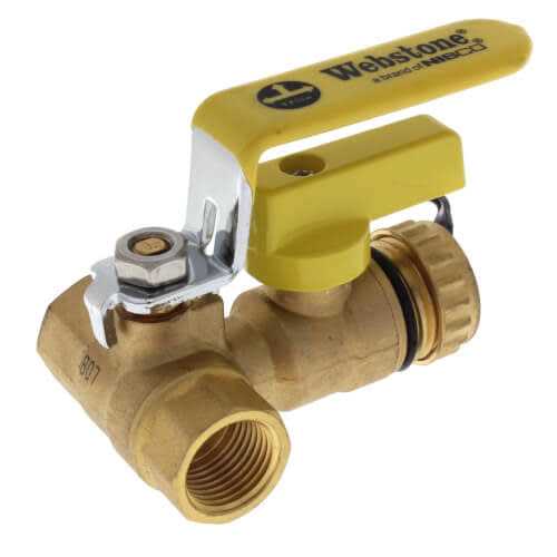 Webstone Brass w/Drain,3-Way,IPSxHose,1/2 in 40612 - Image 5