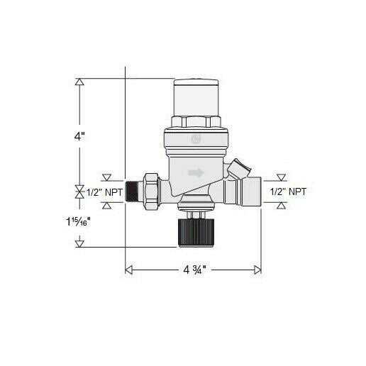 Caleffi 553542A 1/2 NPT AutoFill Boiler Feed Valve - Image 2