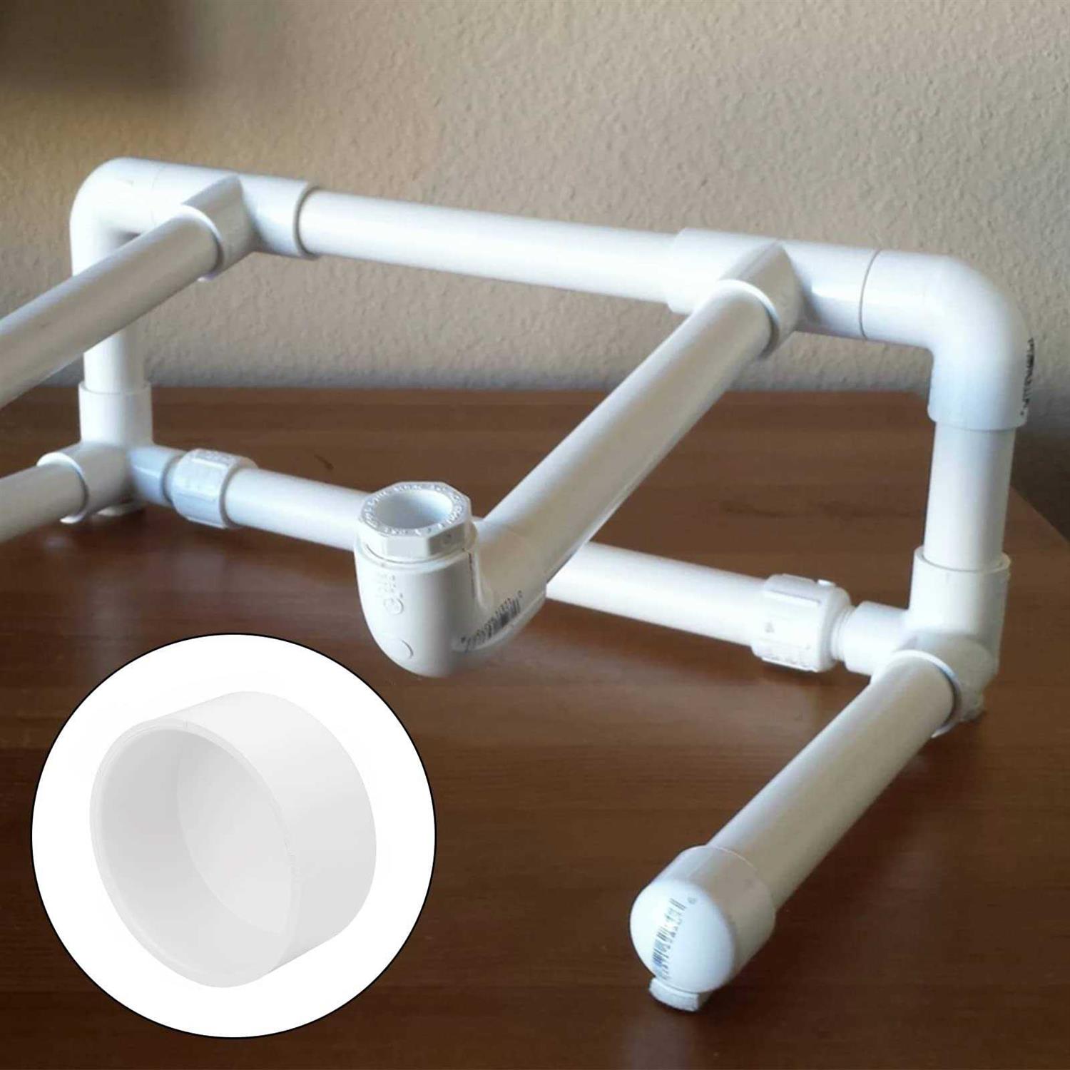 Lswteiz Pvc Pipe End Cap Fitting Schedule 40 Furniture Grade Pvc Pipe End Cap Plug Adapter - Image 3