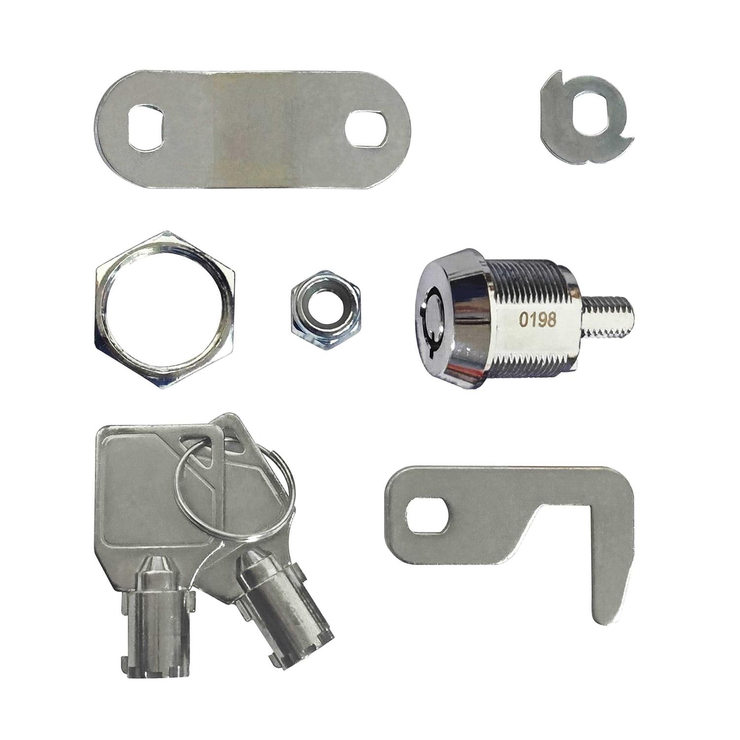 NIANNIAN 2 pack toolbox lock 5/8 tubular cam replacement lock hook cam keyed alike with 4 keys - Image 4