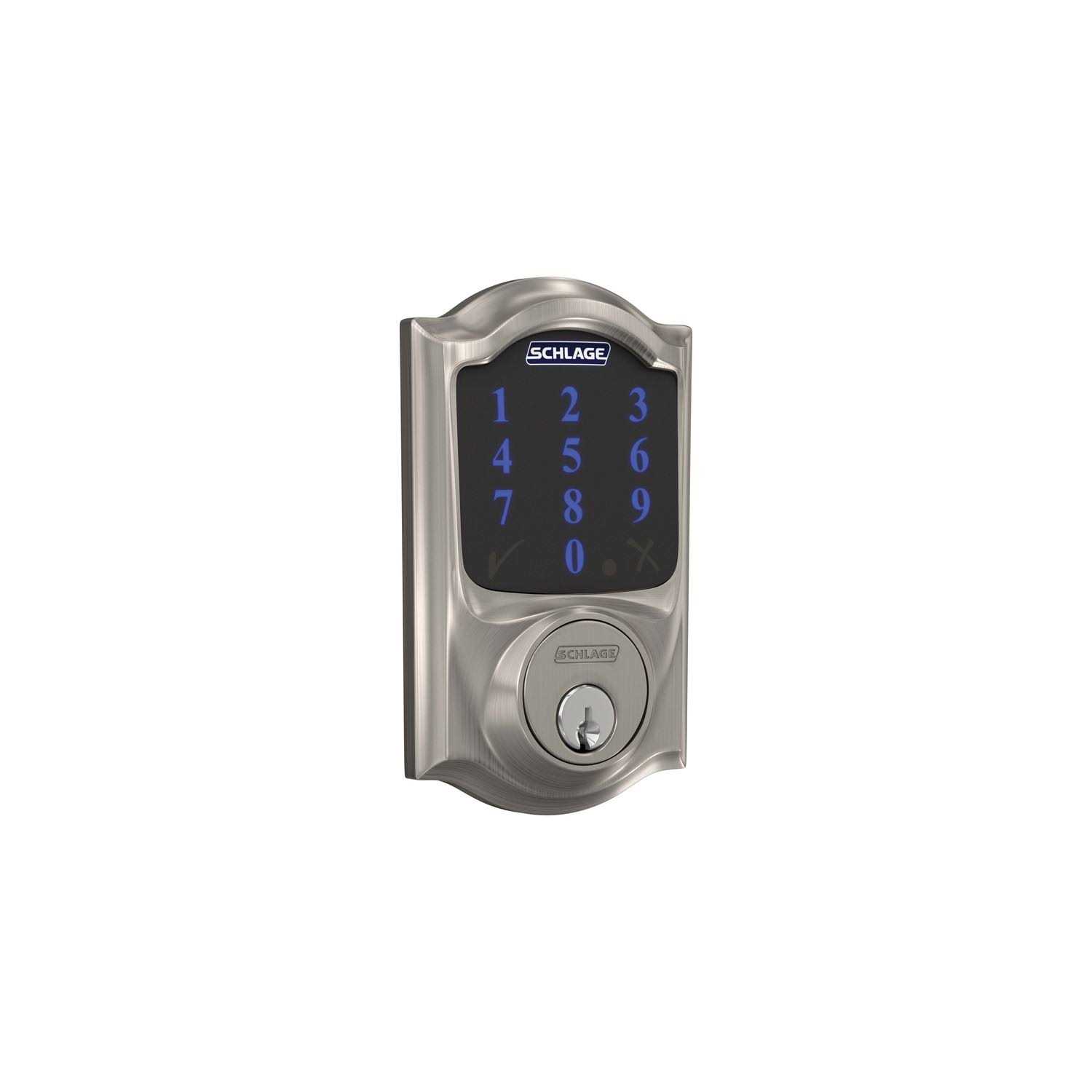 Schlage Connect Touchscreen Electronic Deadbolt Satin Nickel - Image 3