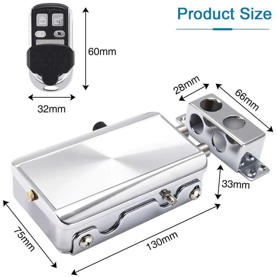 Electronic Deadbolt Door Lock Smart Wireless Anti-Theft Home Security Keyless Deadbolt Access Control System with 4 Remote Control - Image 4