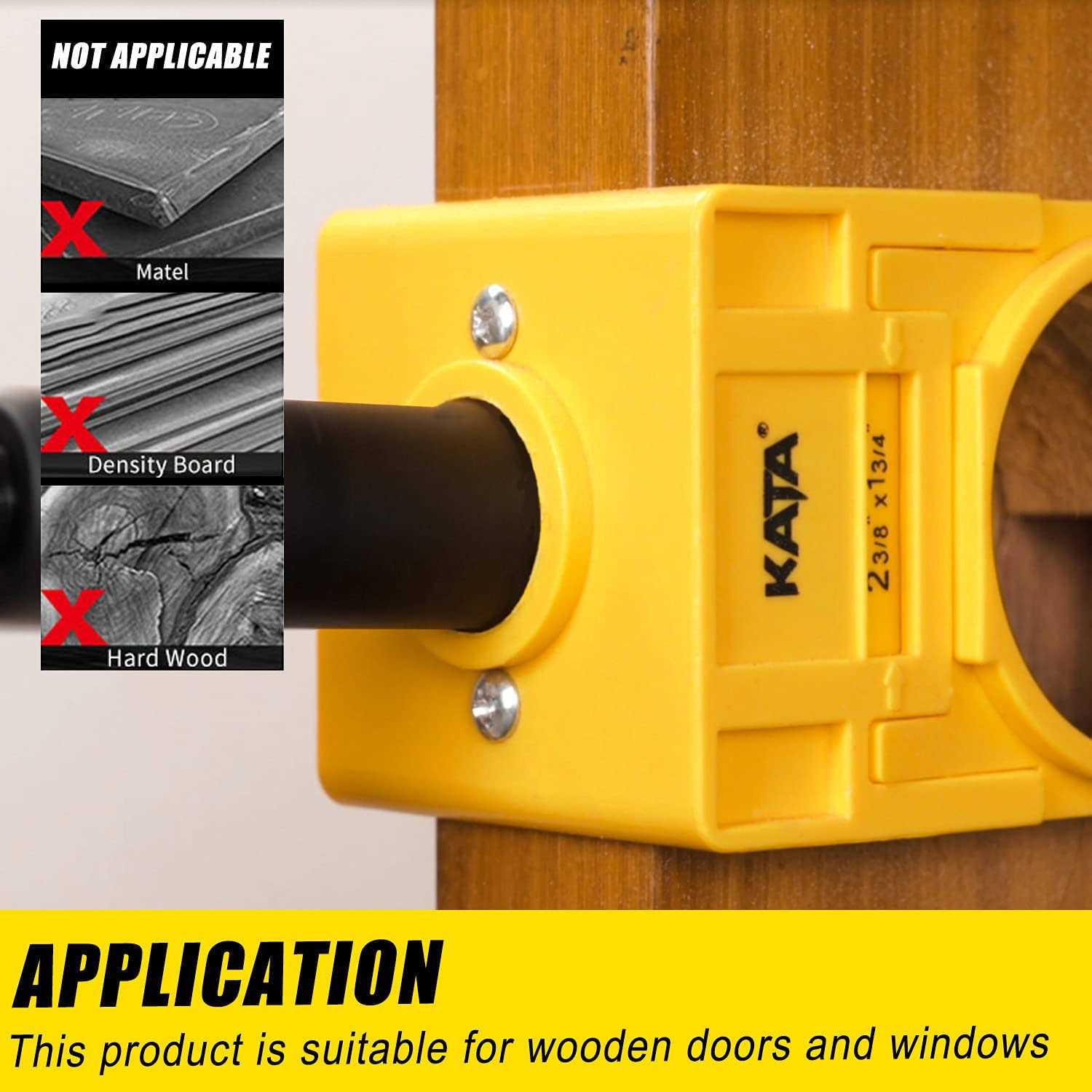 KATA Door Lock Installation Kit for Wooden Doors with Guide Template - Image 3