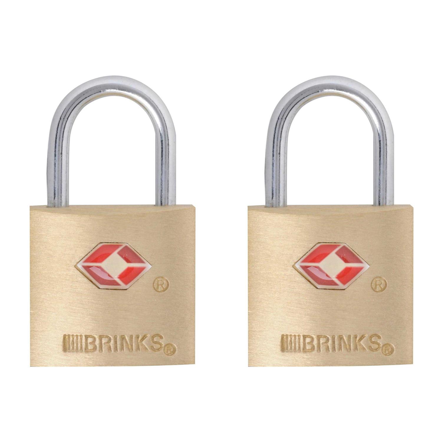 Brinks Solid Brass 22mm TSA Travel Keyed Padlock with 1/2in Shackle - Image 3