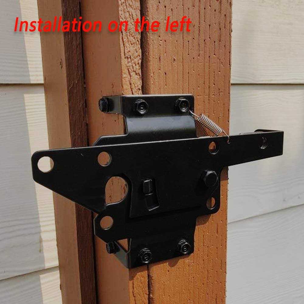 JIAHOO Gate Latches for Wooden Fences Heavy Duty Post Mount Automatic Gravity Lever Spring Self Locking Hardware Wood/Vinyl Fence Gate Lock for Secure Pool - Image 5